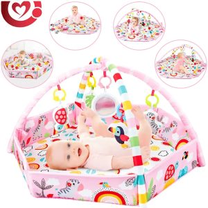 Gimnasio Musical MENGAO 5 en 1 con Pelotas Rosa Pastel