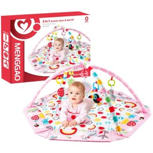 Gimnasio Musical MENGAO 5 en 1 con Pelotas Rosa Pastel