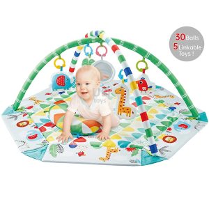 Gimnasio Musical MENGAO 5 en 1 con Pelotas Verde Pastel