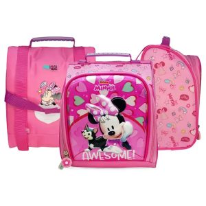 Set de Mochila con Ruedas EXTRA Oficio Lonchera y Cartuchera Minnie Mouse