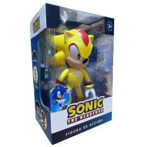 Muñeco Sonic The Hedgehog Articulable Súper Shadow Amarillo