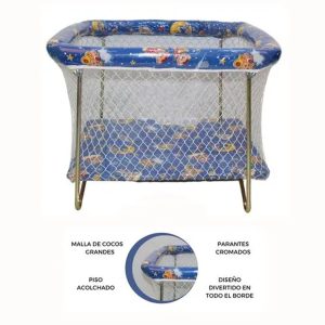 Corral para Bebes Acolchado Cambrel Azul