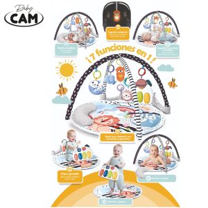 Gimnasio Piano Musical Baby Cam 7 en 1 Black