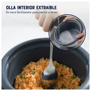 Arrocera Oster Sofrito Vaporera DiamondForce Negra CKSTRC10DFBLK