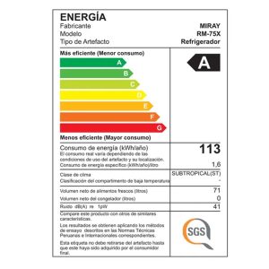 Frigobar Miray RM-75X Frost 71L