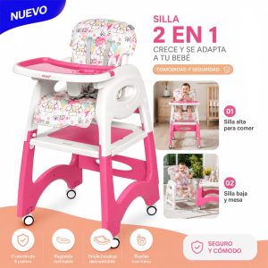 Silla de Comer Escritorio LARA EB645-1 Rosado Oscuro Conejos
