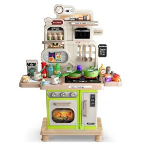 Juguete Cocina Interactiva Verde 53 Piezas Con Sonidos Luces y Agua
