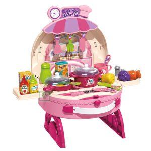 Cocina de Juguete Portátil 2 en 1 con Accesorios Arcoiris 008-506A