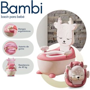 Bacin Para Bebé «BAMBI» De Lujo Rosado