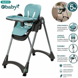 Silla de comer LEIA EB642 Verde