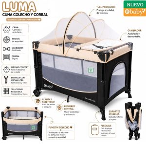 Cuna Colecho Luma Ebaby EB771 Beige
