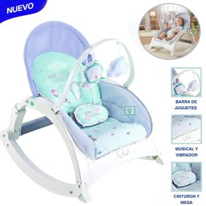 Silla Vibrador Musical Piu Bello 2 En 1 Elephant