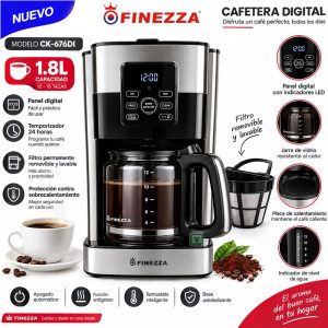 Cafetera Eléctrica Finezza CK-676DI 1.8 Lts