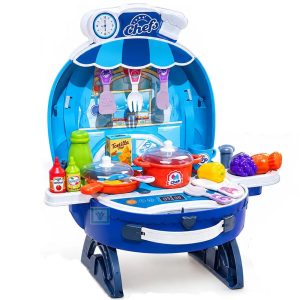 Cocina de Juguete Portátil 2 en 1 con Accesorios Arcoiris 008-507A Niño
