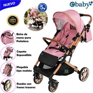 Coche Maleta Ebaby Pegasus EB176 para Bebé Rosado