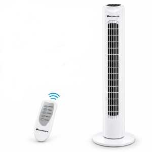 Ventilador Torre Nationalizer TF80AR Control Remoto 45W Blanco