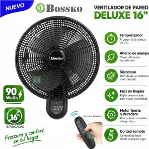 Ventilador de Pared Control Remoto Bossko BK-16-8010PD